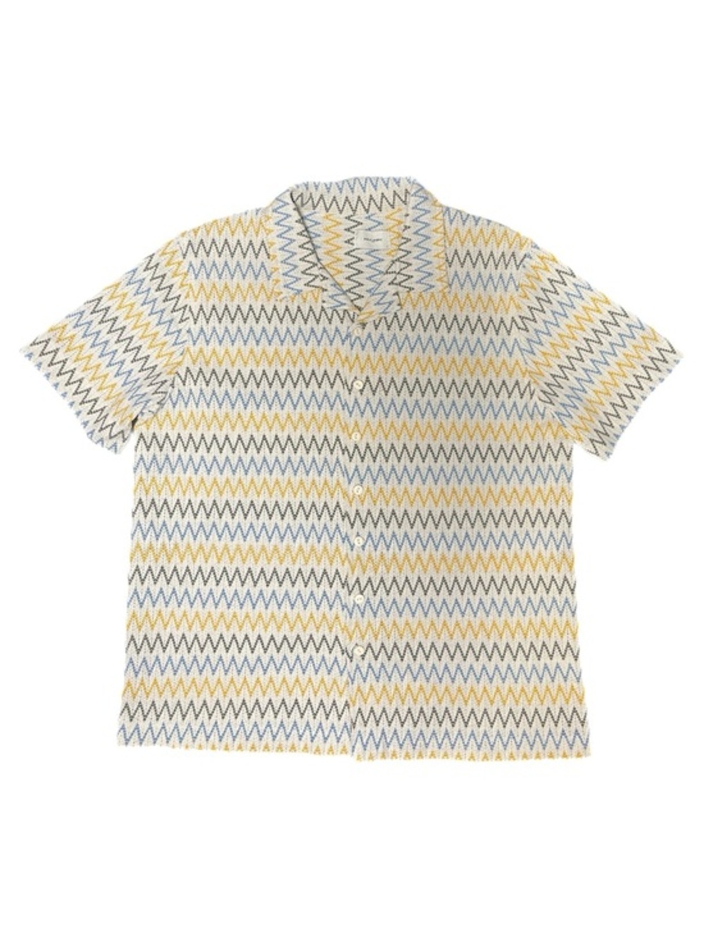 LIKE NEW! Mens Public Supply ZigZag Knit Short-Sleeve Button-Down Shirt